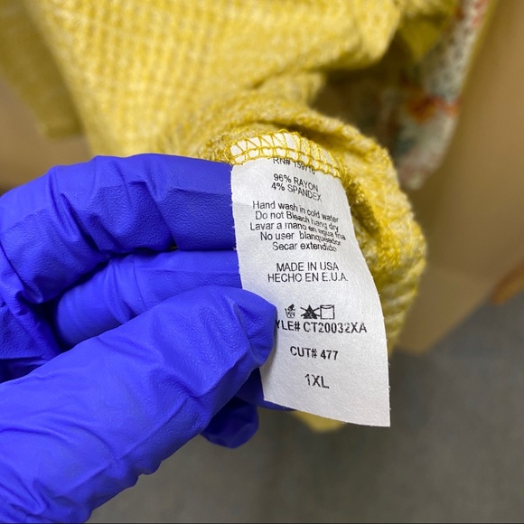 Green Waffle Sweater Eyelet Knit Sweater Top Boho - Picture 3 of 4